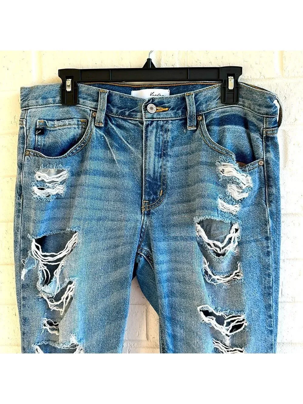KanCan Light Blue Estilo Jeans Distressed Size 13/30 but inseam measures 28” - Picture 6 of 16